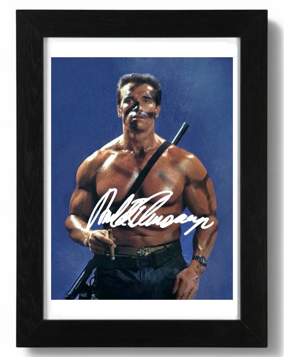 Arnold Schwarzenegger Signed autograph PHOTO Pre Print 6x4/A4/ Framed, image 2