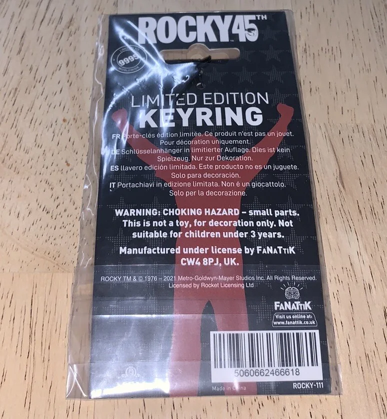 Rocky 45th Anniversary Beat The Meat Limited Edition Keychain Keyring Fanattik, изображение 2