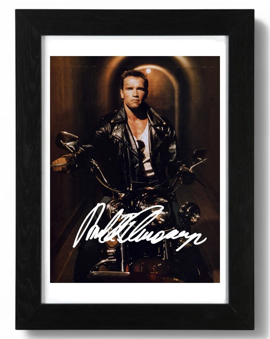 Arnold Schwarzenegger Signed autograph PHOTO Pre Print 6x4/A4/ Framed, image 2