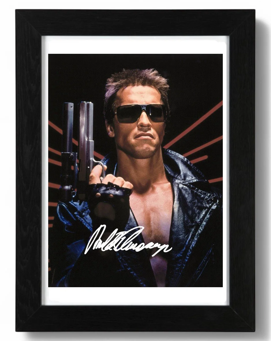 Arnold Schwarzenegger Signed autograph PHOTO Pre Print 6x4/A4/ Framed, image 2
