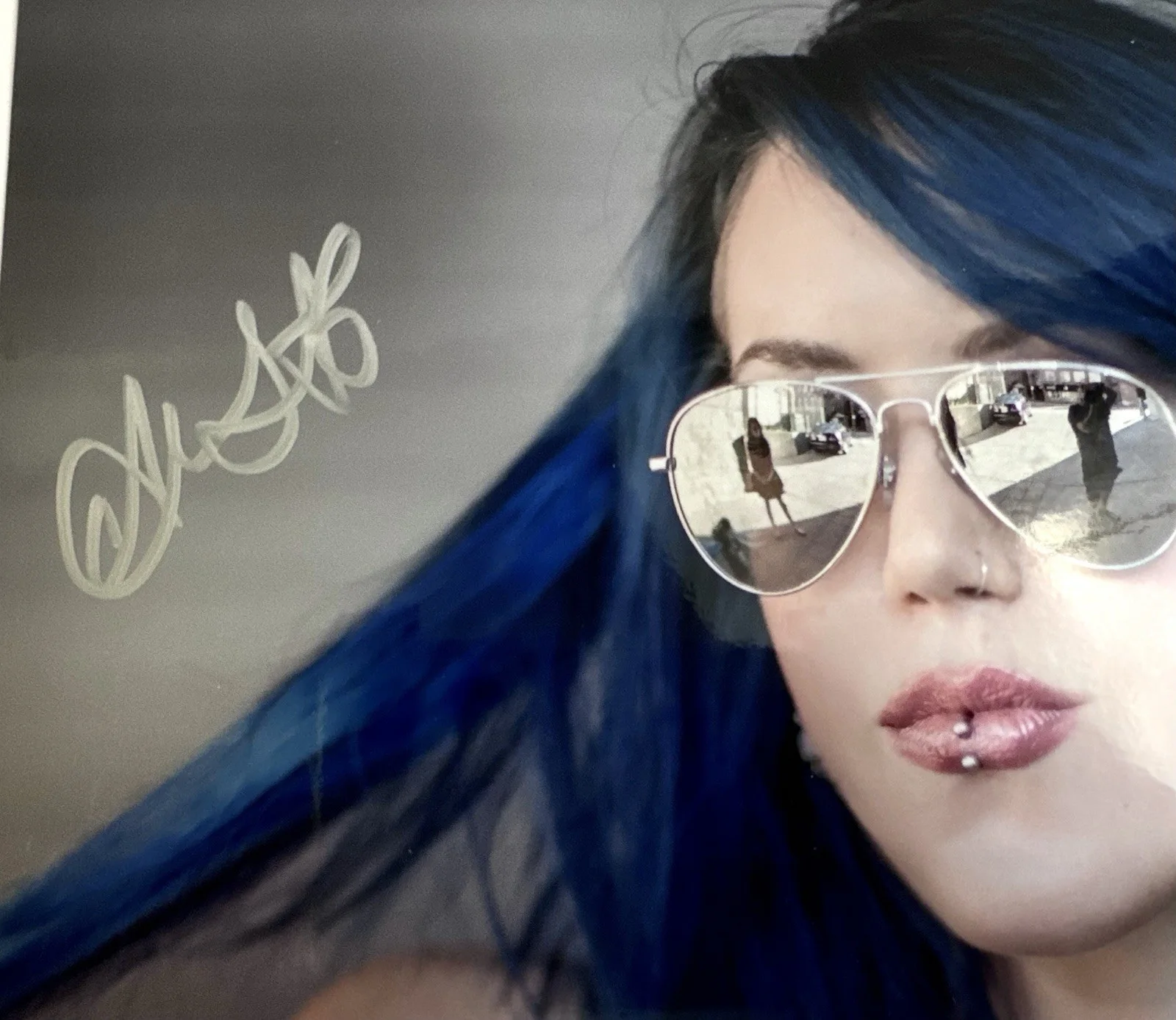 SIGNED Alissa White-Glüz Metallic Print Photo Arch Enemy, image 2