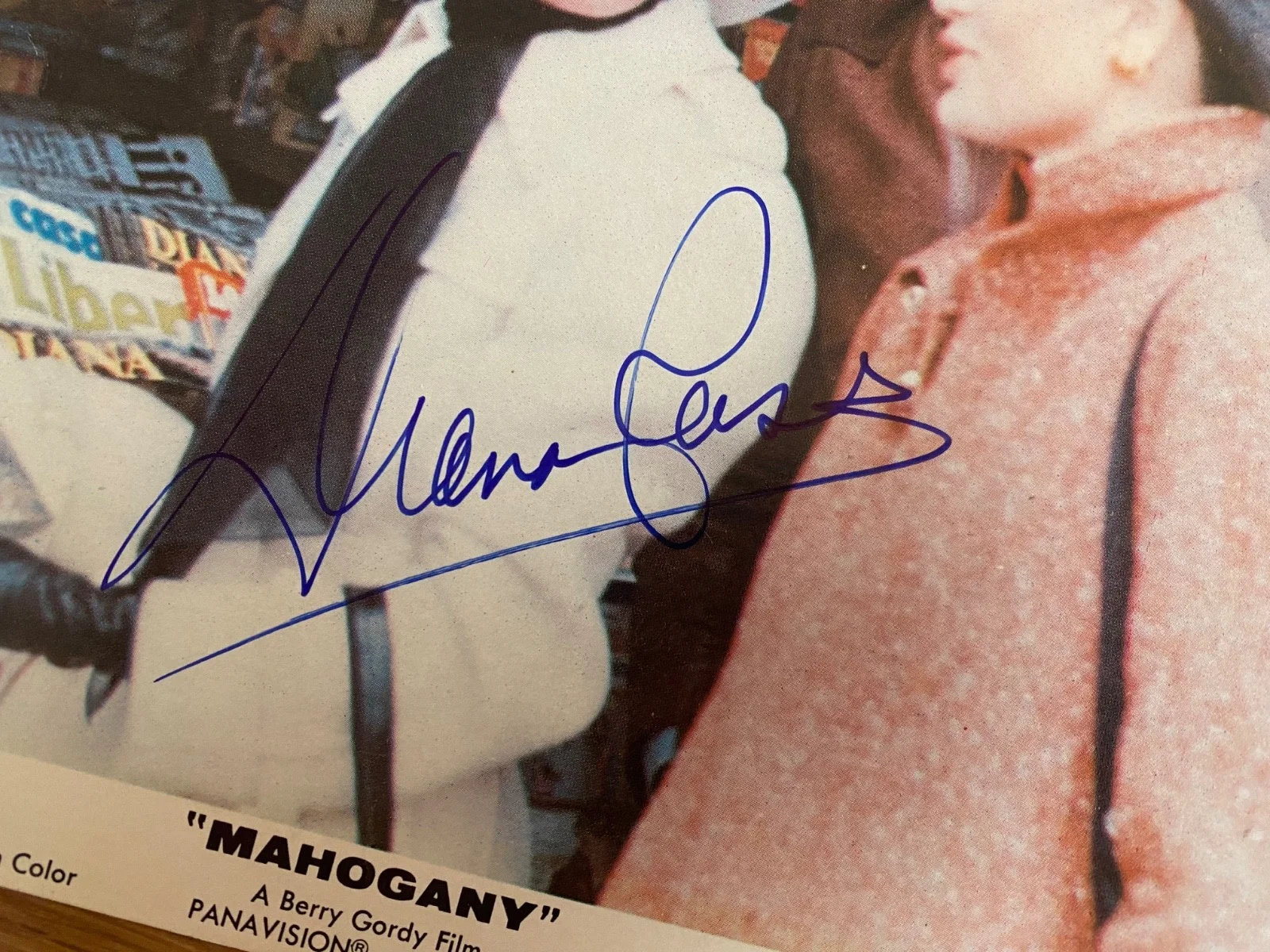 DIANA ROSS * SIGNED LOBBY CARD FROM FILM MAHOGANY WITH COA, image 2