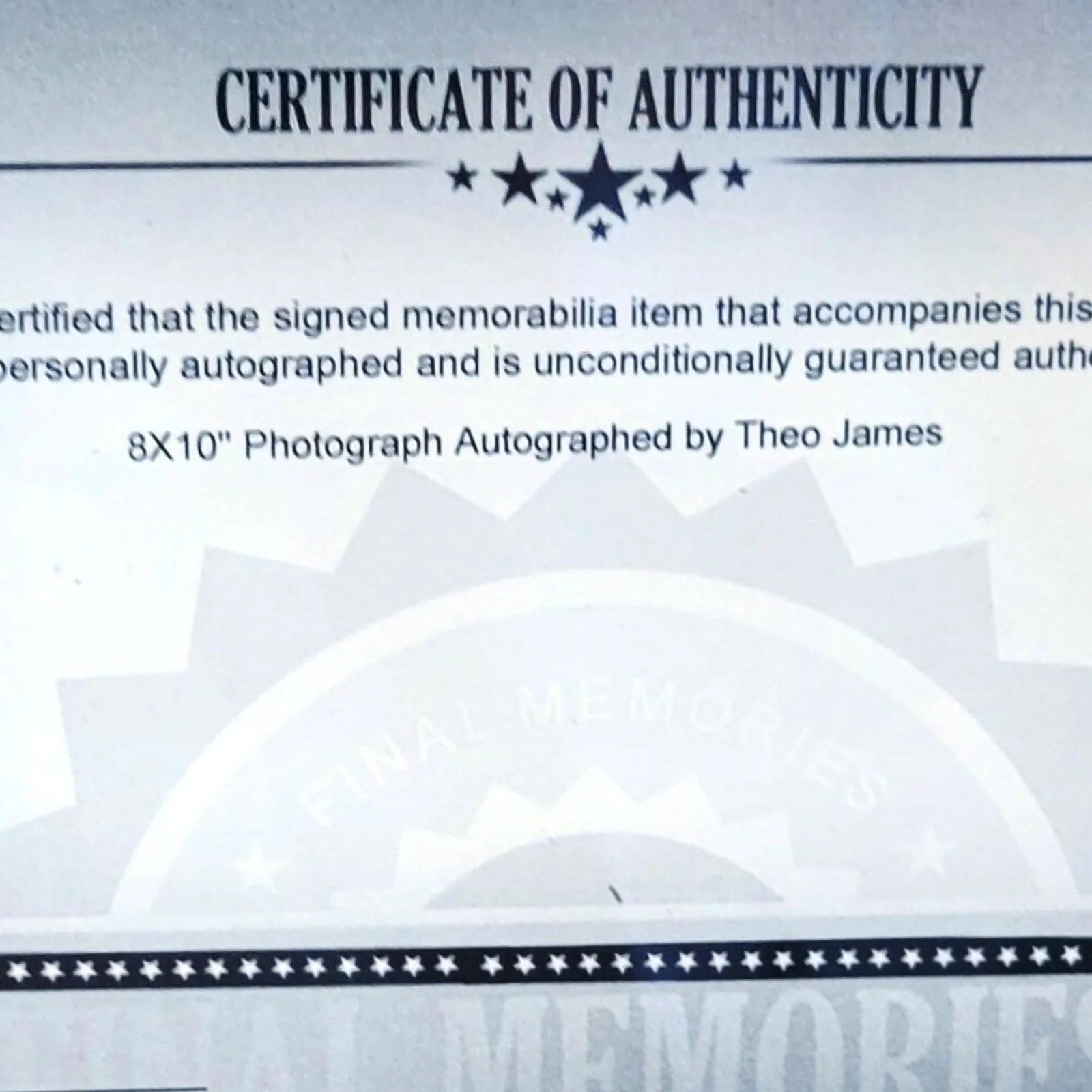 Theo James Signed Autograph Divergent 11X14 Framed & Matted COA, image 5