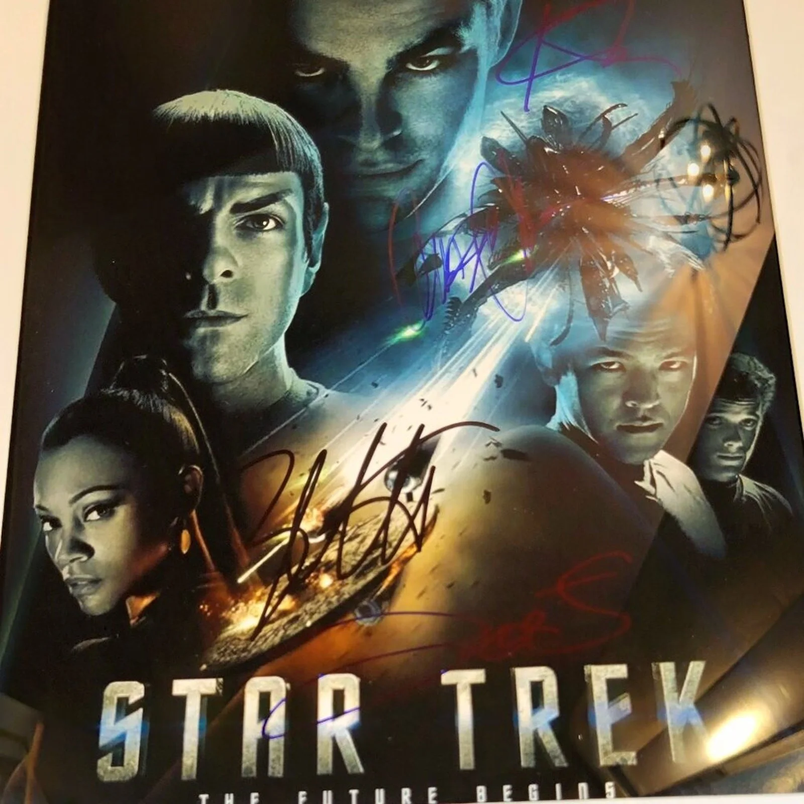 Rare Star Trek Cast Signed Autograph11X14 Framed & Matted COA, Pine Urban, Quint, image 2