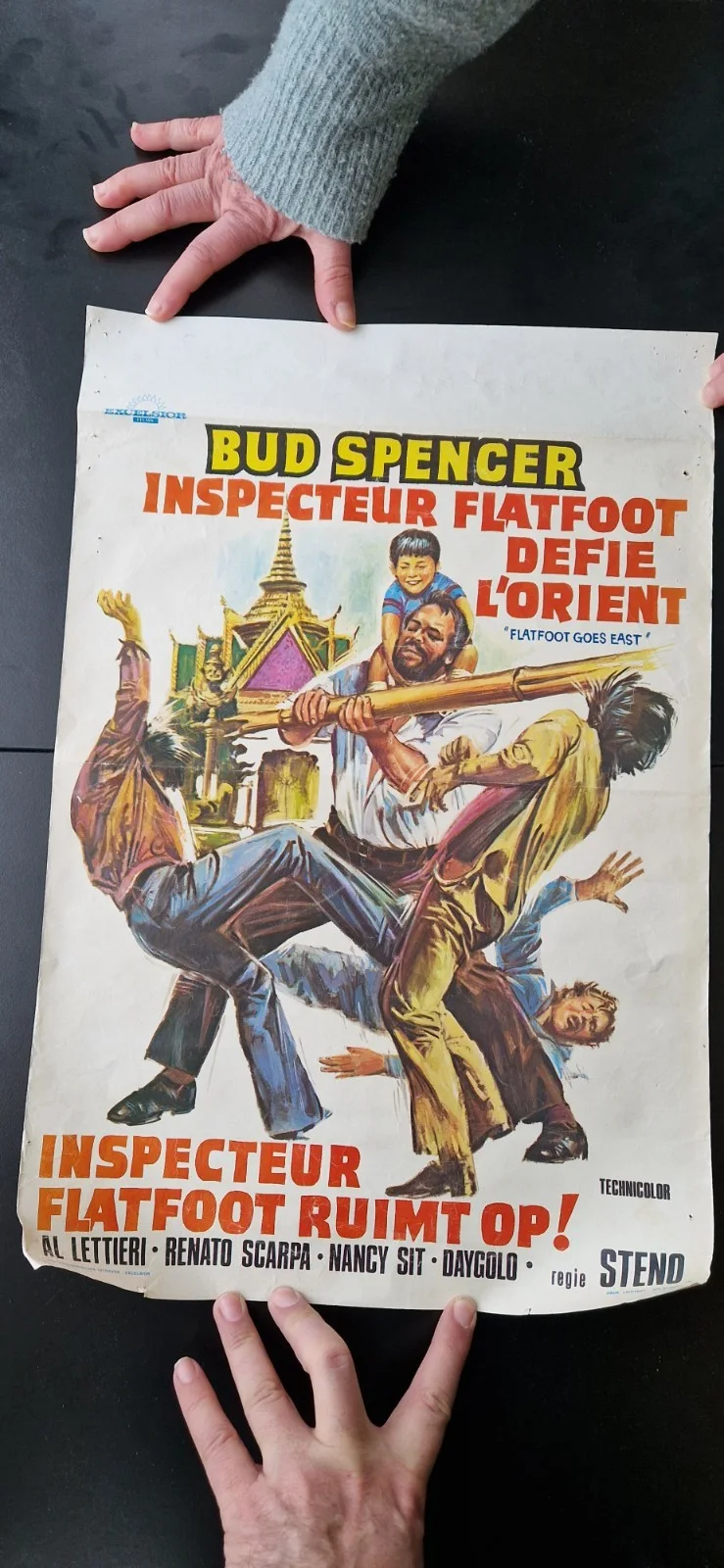 Inspector Flatfoot Bud Spencer Vintage Film Poster, изображение 2