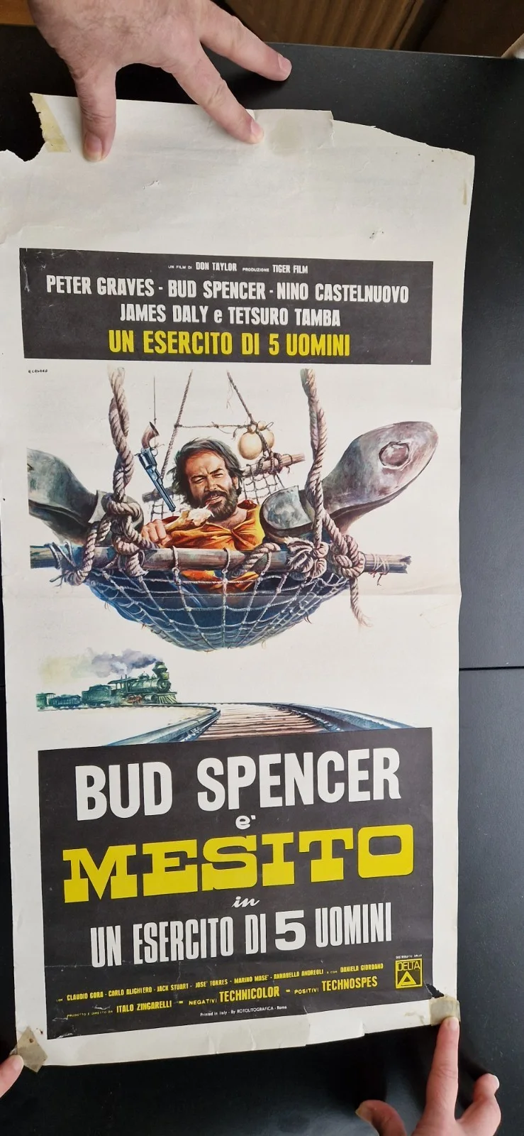 Bud Spencer Mesito Vintage Film Poster 1970s, image 2