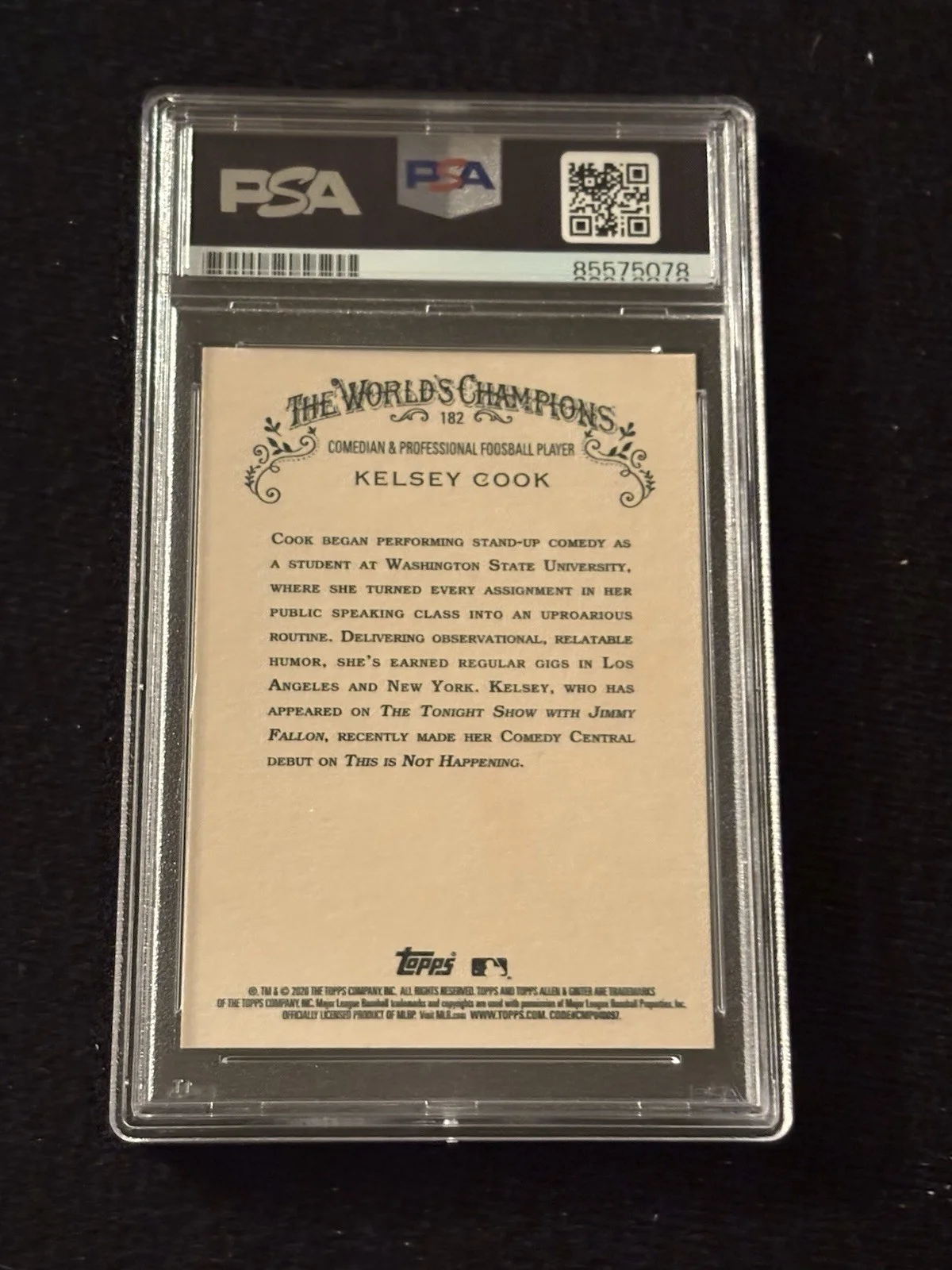 Kelsey Cook Auto 2020 Allen & Ginter Card Comedian Mark Your Territory PSA, image 2