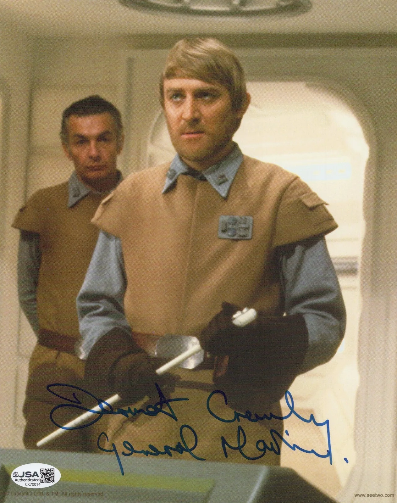Dermot Crowley — Star Wars - 8x10 photo of General Madine signed by Dermot Crowley JSA COA