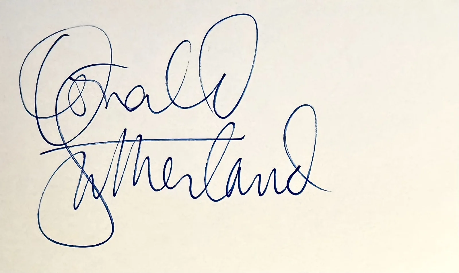 Donald Sutherland — DONALD SUTHERLAND Signed Autograph 3x5 INDEX CARD KELLY'S HEROES THE DIRTY DOZEN, изображение 3