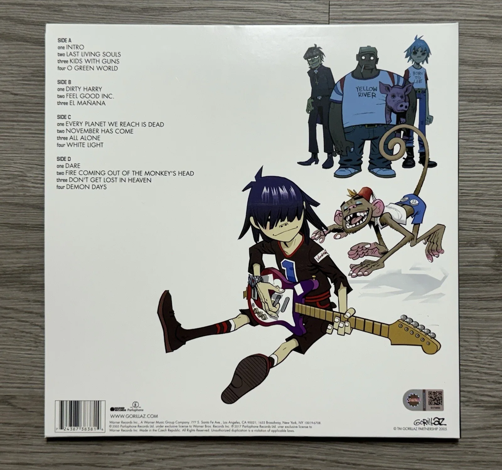 Damon Albarn & Jamie Hewlett Signed Gorillaz Vinyl Album Demon Days SWAU COA, изображение 4