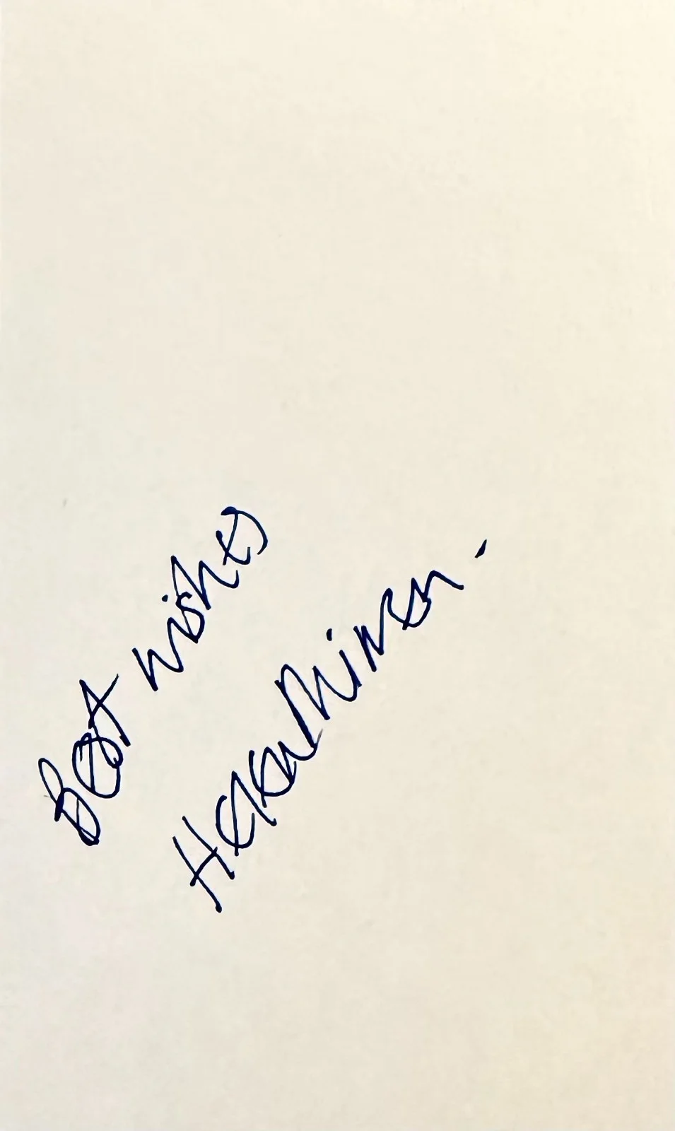 Helen Mirren — HELEN MIRREN Signed Autographed 3x5 INDEX CARD The Queen Excalibur Red MobLand