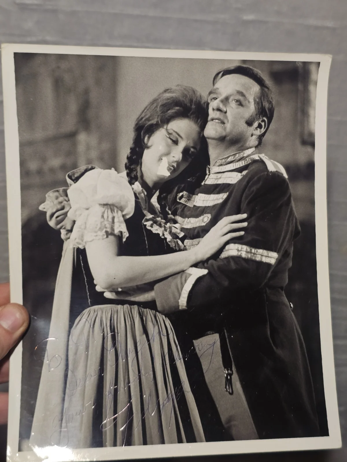 Irene Jaumillot Michel Dens Signed Opera Photo Madame Bovary 1963 Paris, изображение 2