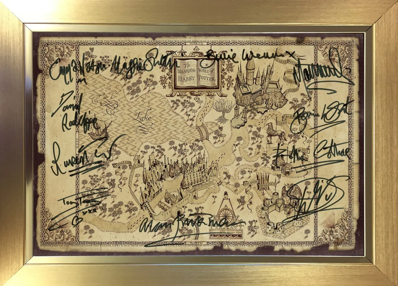 742 Harry Potter Marauders Map A4 Framed Autograph Reproduction Signed Photo, image 3