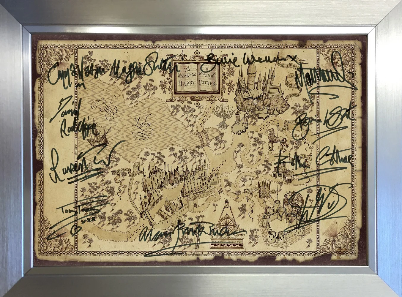 742 Harry Potter Marauders Map A4 Framed Autograph Reproduction Signed Photo, image 4