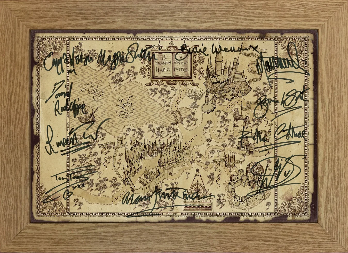 742 Harry Potter Marauders Map A4 Framed Autograph Reproduction Signed Photo, image 5