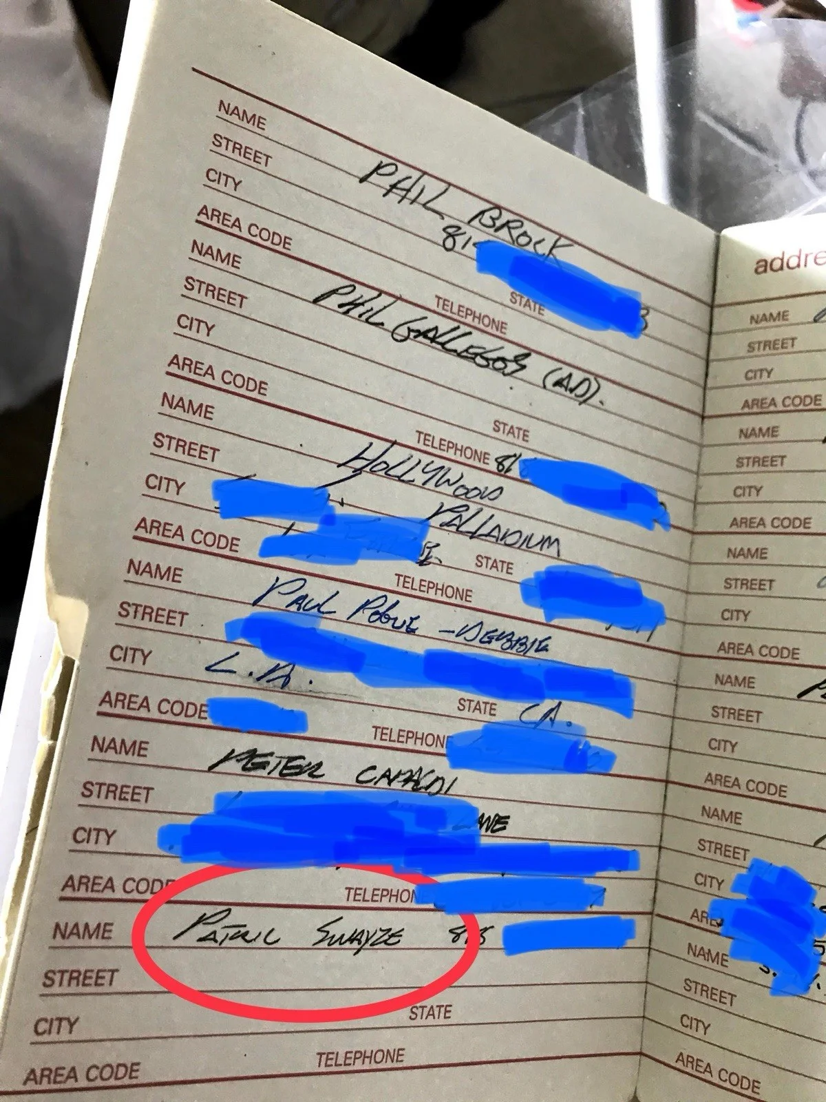 Keanu Reeves Personal Phone Book 1980-90s Matrix John Wick Neo, изображение 3