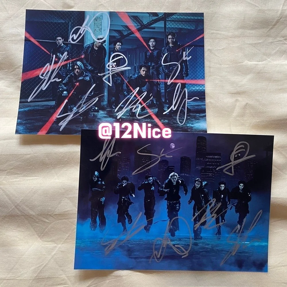 ENHYPEN Group Autographed Photo THE SIN VANISH Still Knife K-POP 4*6 2026 #Nice, image 2