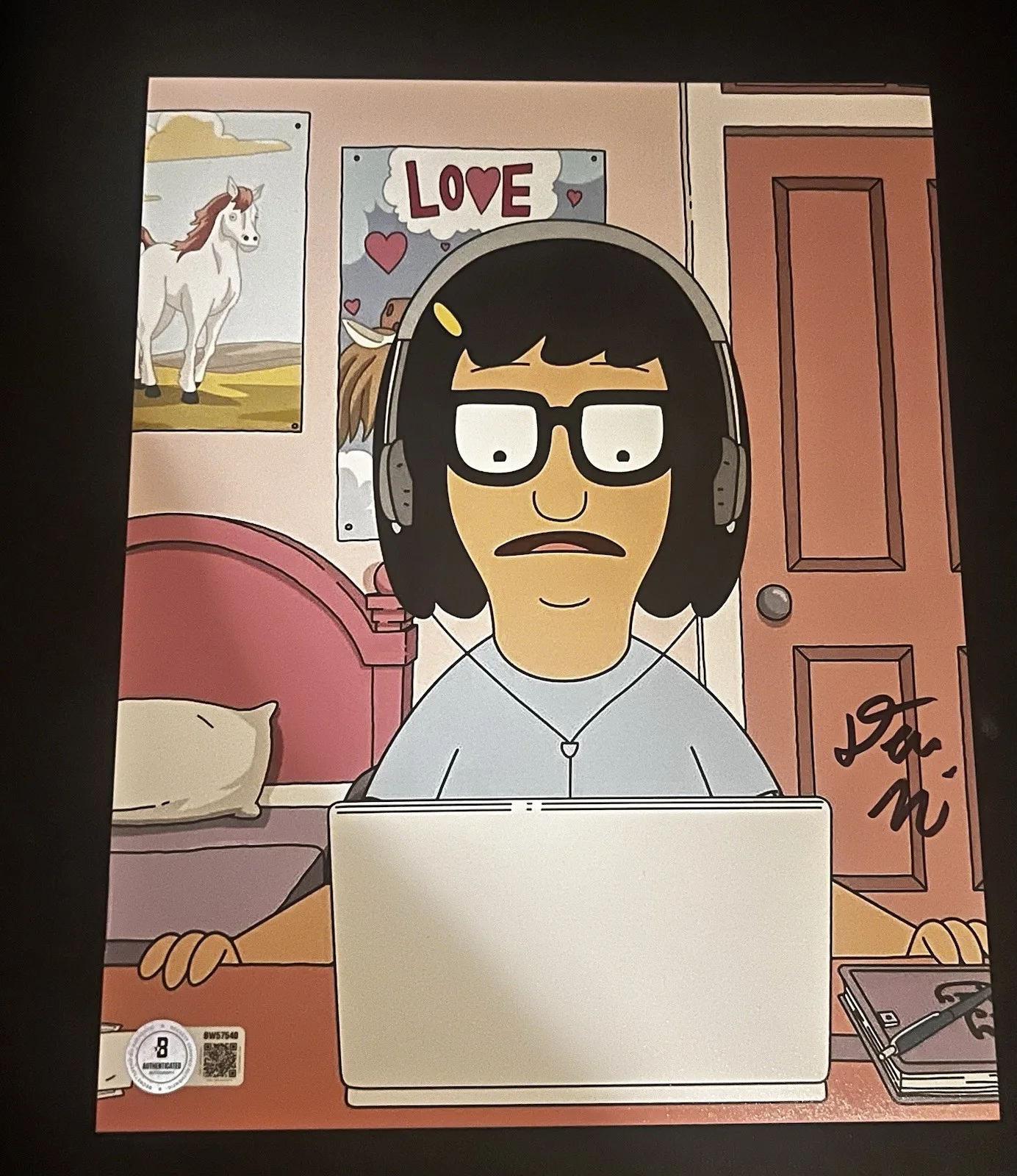 H. Jon Benjamin — Dan Mintz Bobs Burgers signed 8x10 photo Beckett Bas