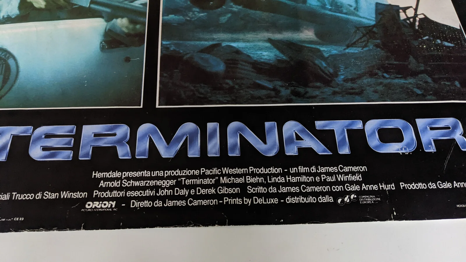 THE TERMINATOR Original Italian Cinema Lobby Daybill Poster 47cm x 67cm RARE 4, изображение 5