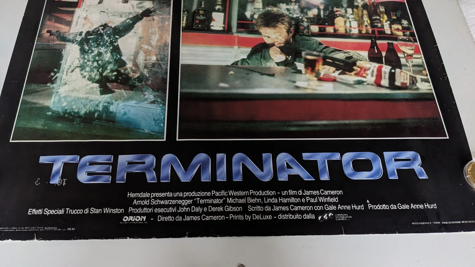 THE TERMINATOR Original Italian Cinema Lobby Daybill Poster 47cm x 67cm RARE 5, изображение 4
