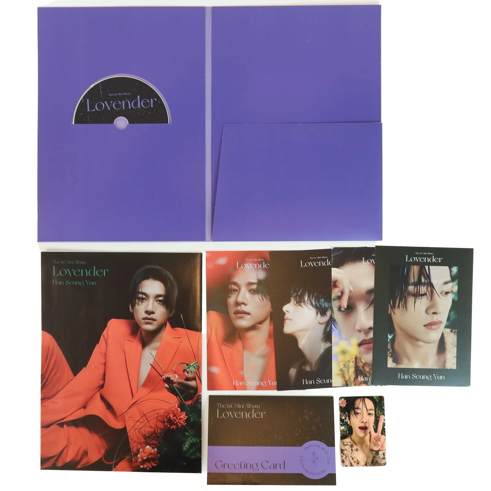 Han Seung Yun - Lovender 1st Mini Album Signed Promo CD Lunafly D82, изображение 3