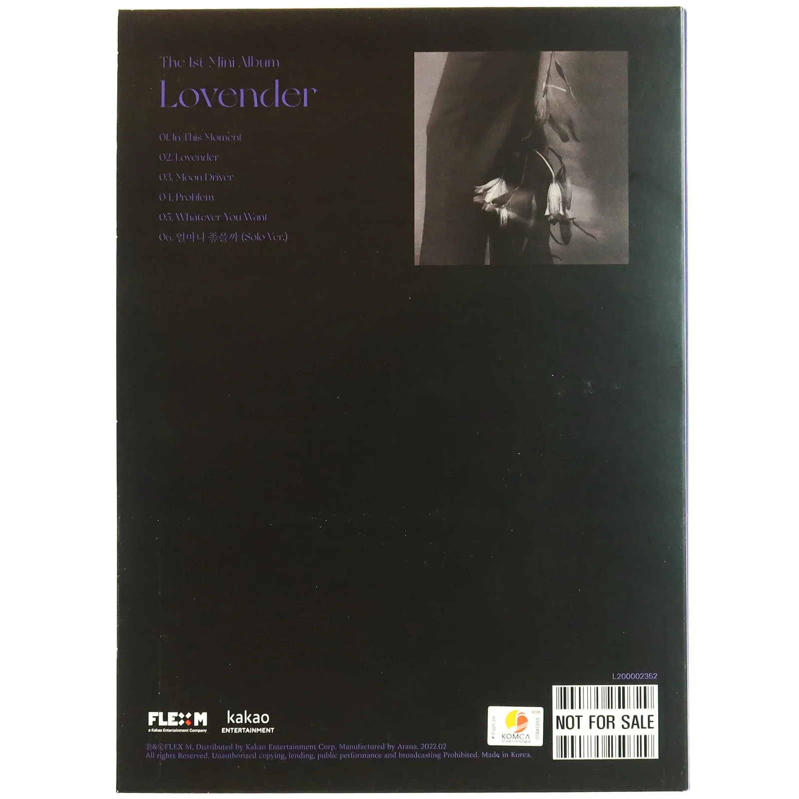 Han Seung Yun - Lovender 1st Mini Album Signed Promo CD Lunafly D82, изображение 5