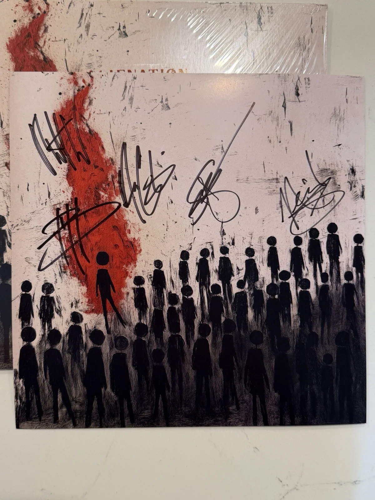 Three Days Grace AlienNation Band Signed Vinyl Exclusive 2025 AUTOGRAPH #1, image 2