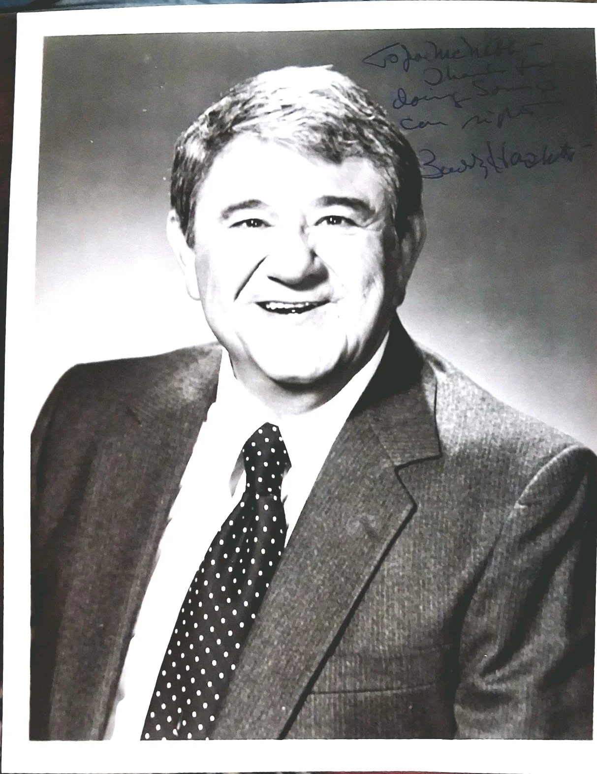 Buddy Hackett — Vintage-Buddy Hackett Autograph Signed 8x10 Comedian The Love Bug