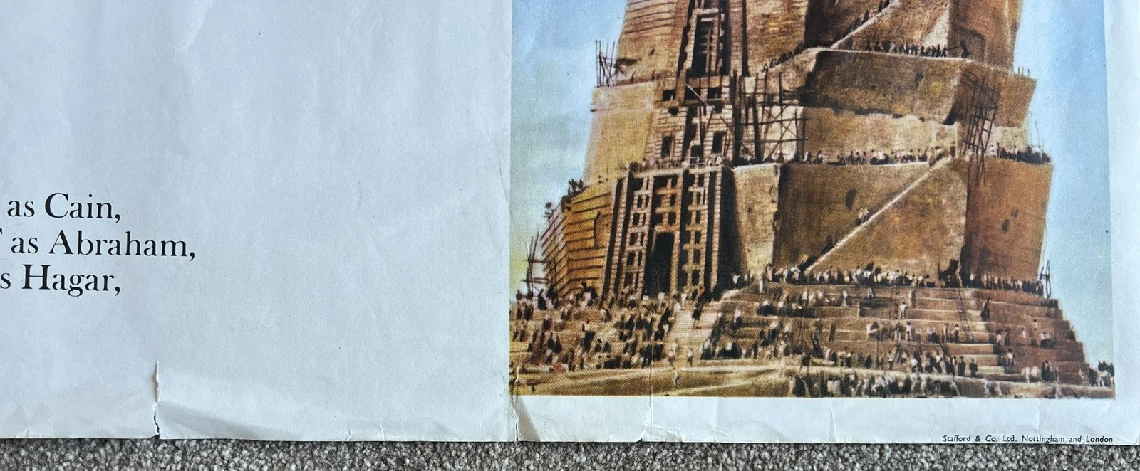 THE BIBLE MOVIE POSTER GOOD CONDITION NOT FOLDED - FREE POSTAGE, изображение 5