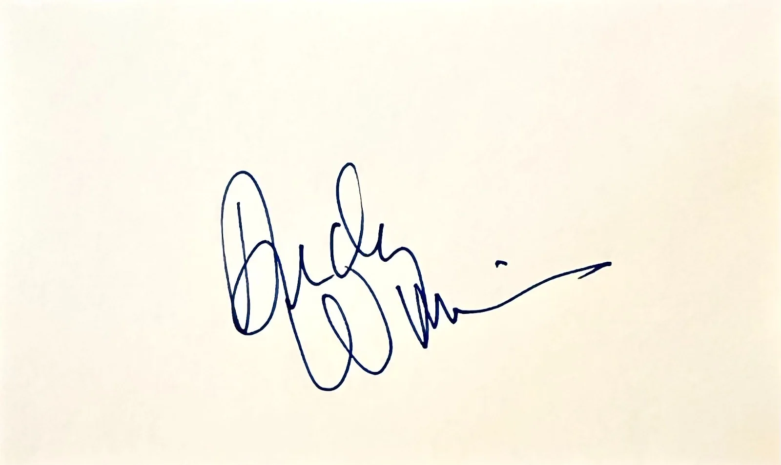ANDY WILLIAMS Signed Autographed 3"x 5" INDEX CARD The Impossible Dream SINGER, image 3