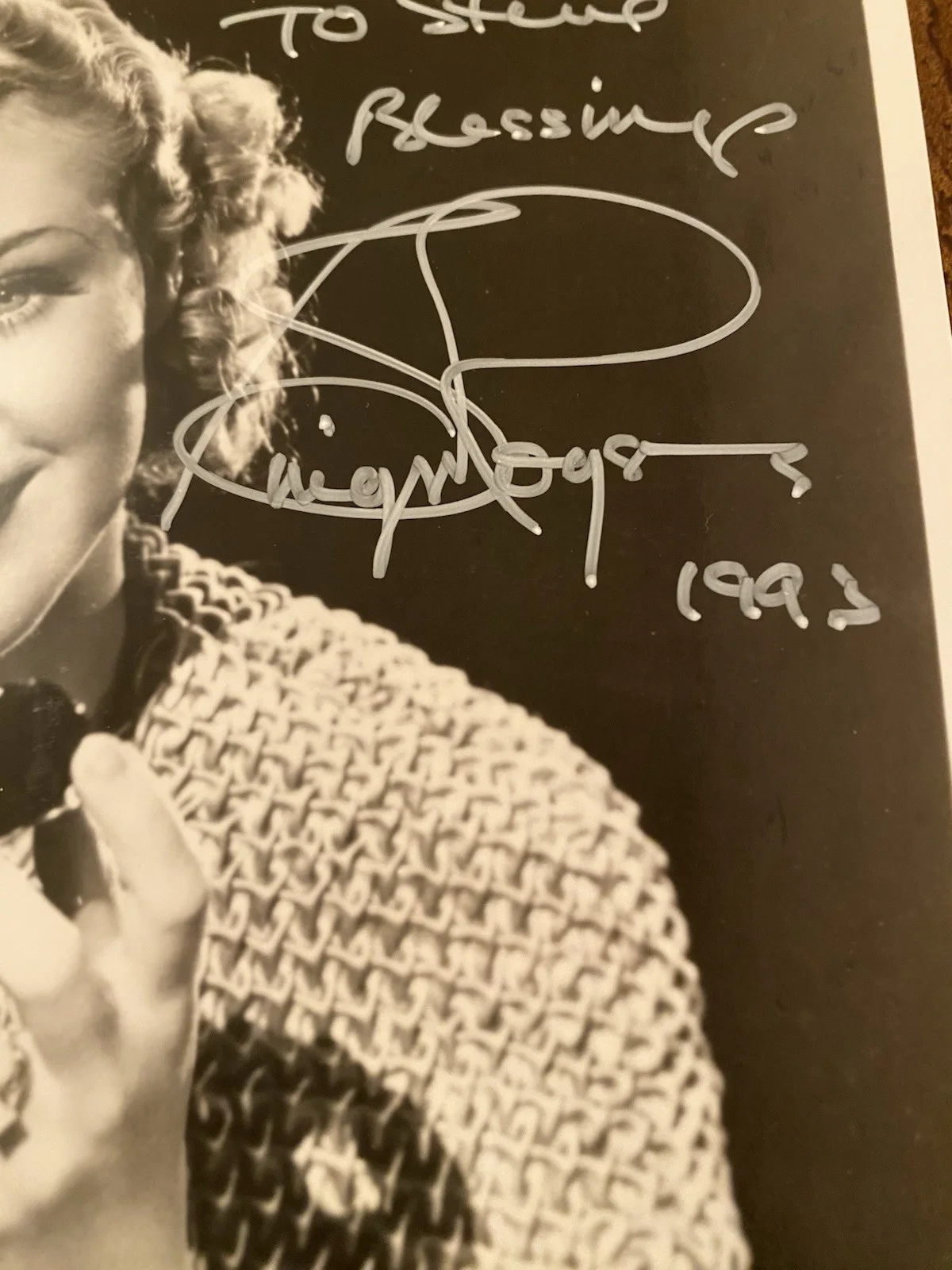 Ginger Rogers — Ginger Rogers Signed Autographed Photo With COA Vivacious Lady Kitty Foyle Top H, image 3