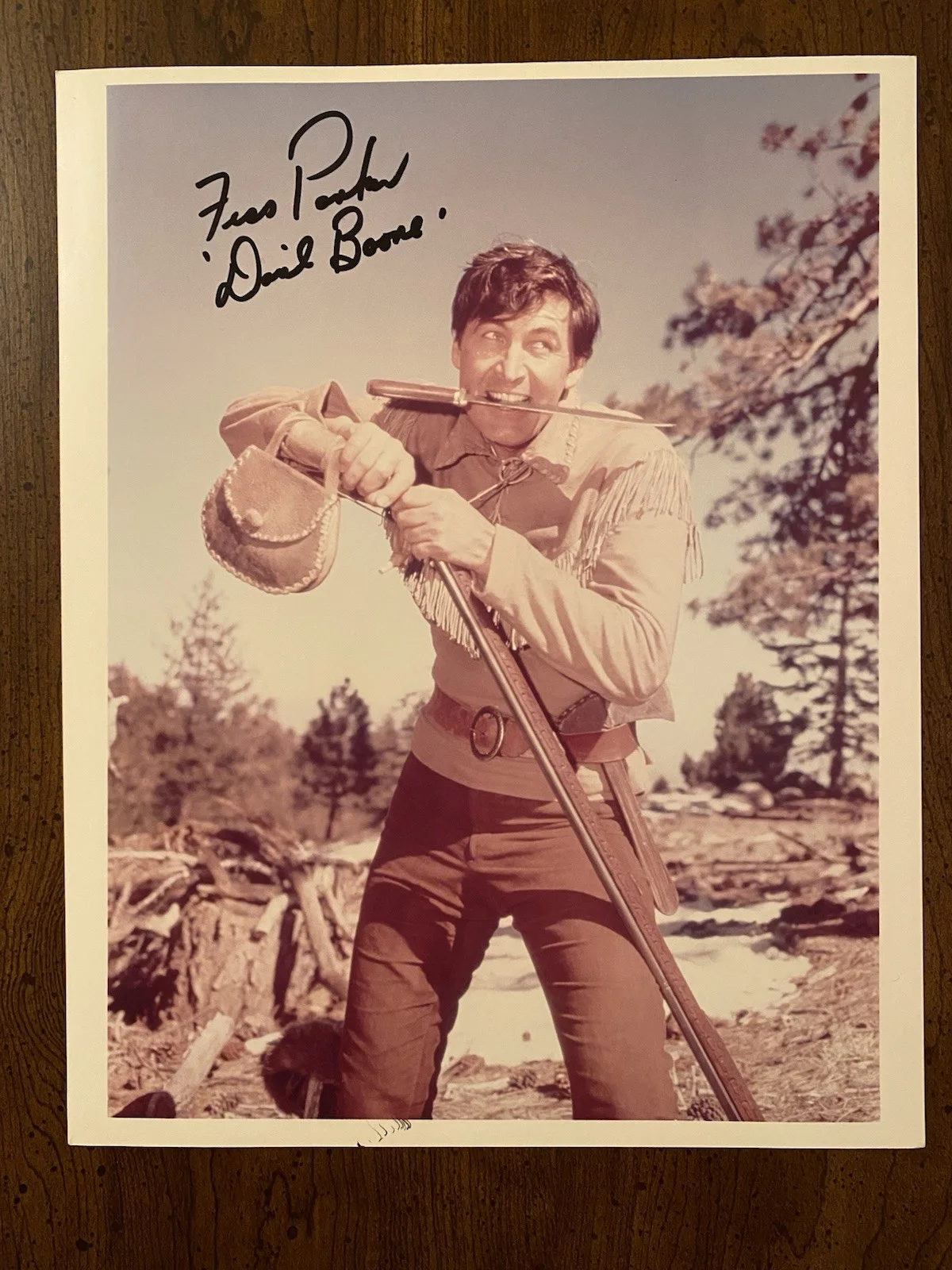 Fess Parker — Fess Parker Signed Autographed Daniel Boone Photo With COA RARE INSCRIPTION