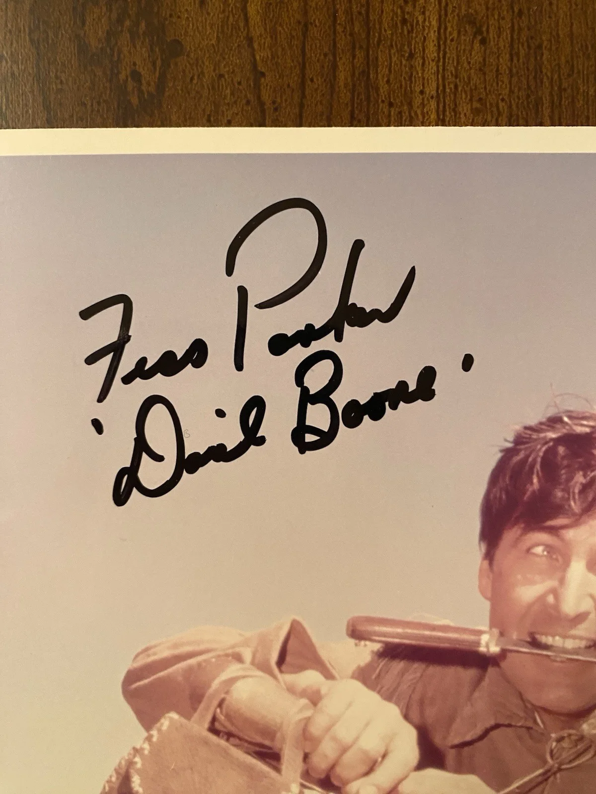 Fess Parker — Fess Parker Signed Autographed Daniel Boone Photo With COA RARE INSCRIPTION, изображение 2