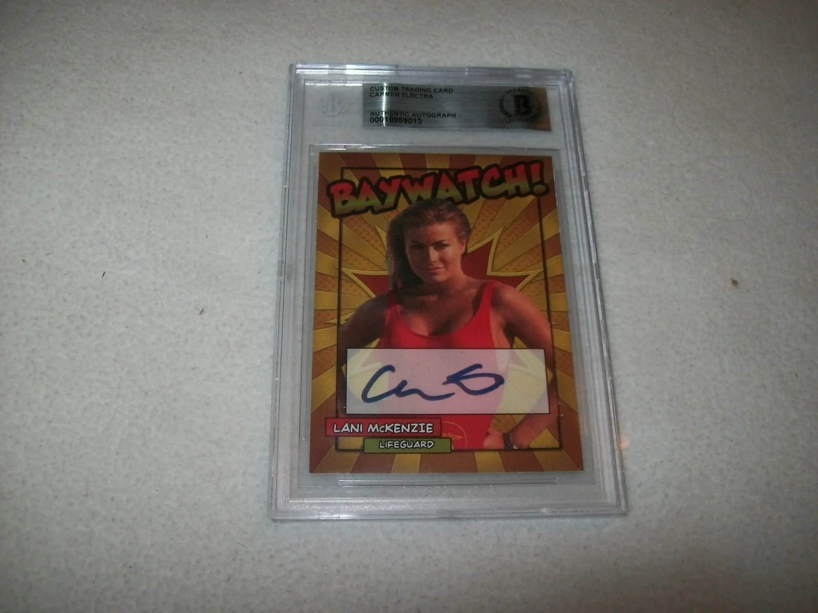 Carmen Electra — CARMEN ELECTRA BAYWATCH LANI MCKENZIE CARD AUTOGRAPHED SIGNED AUTO BECKETT, image 4