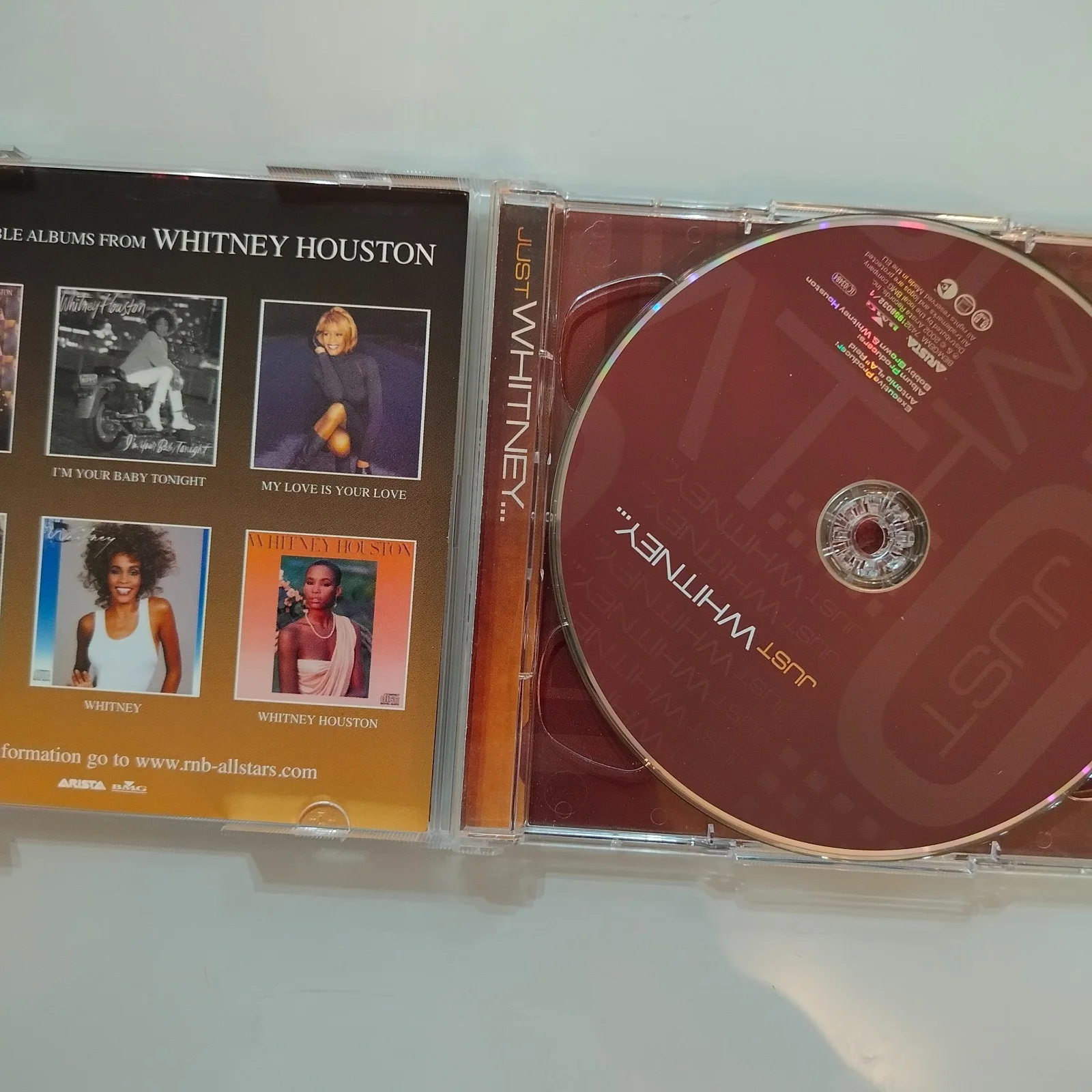 Whitney Houston Signed Autographed "Just Whitney" CD, image 3