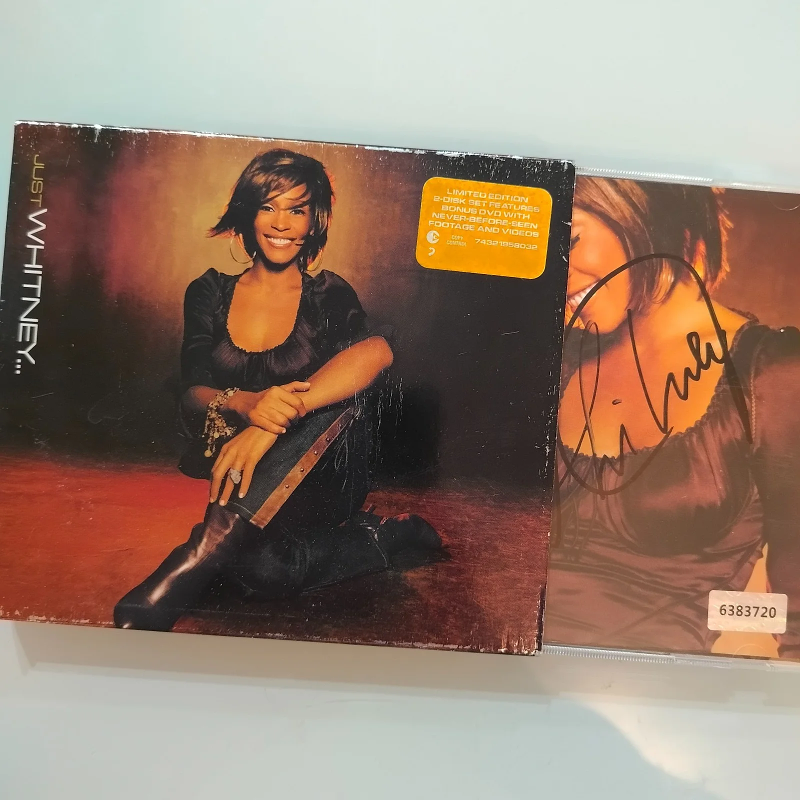 Whitney Houston Signed Autographed "Just Whitney" CD, image 4