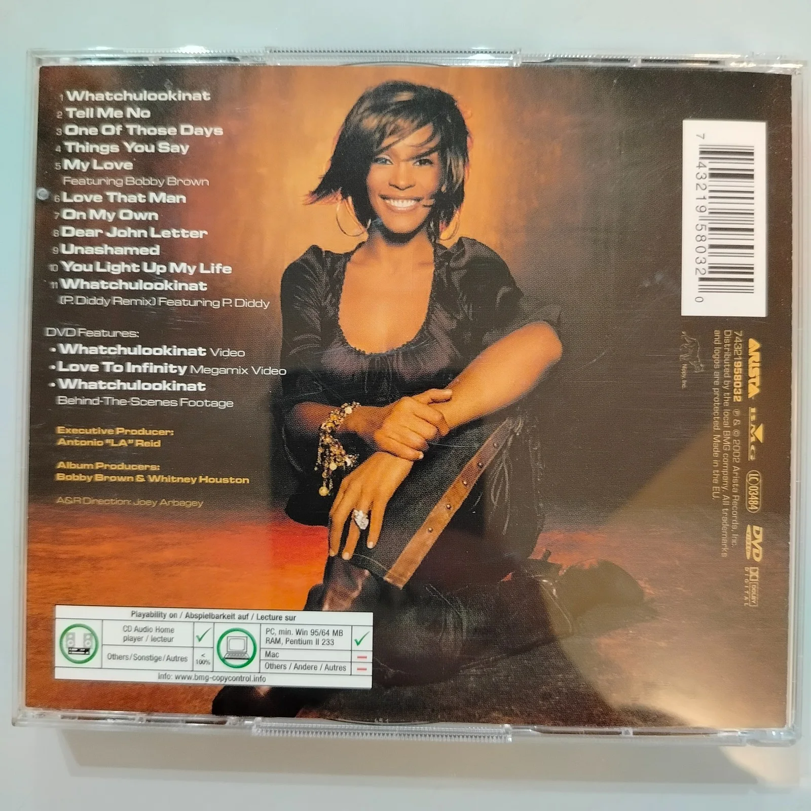 Whitney Houston Signed Autographed "Just Whitney" CD, image 5