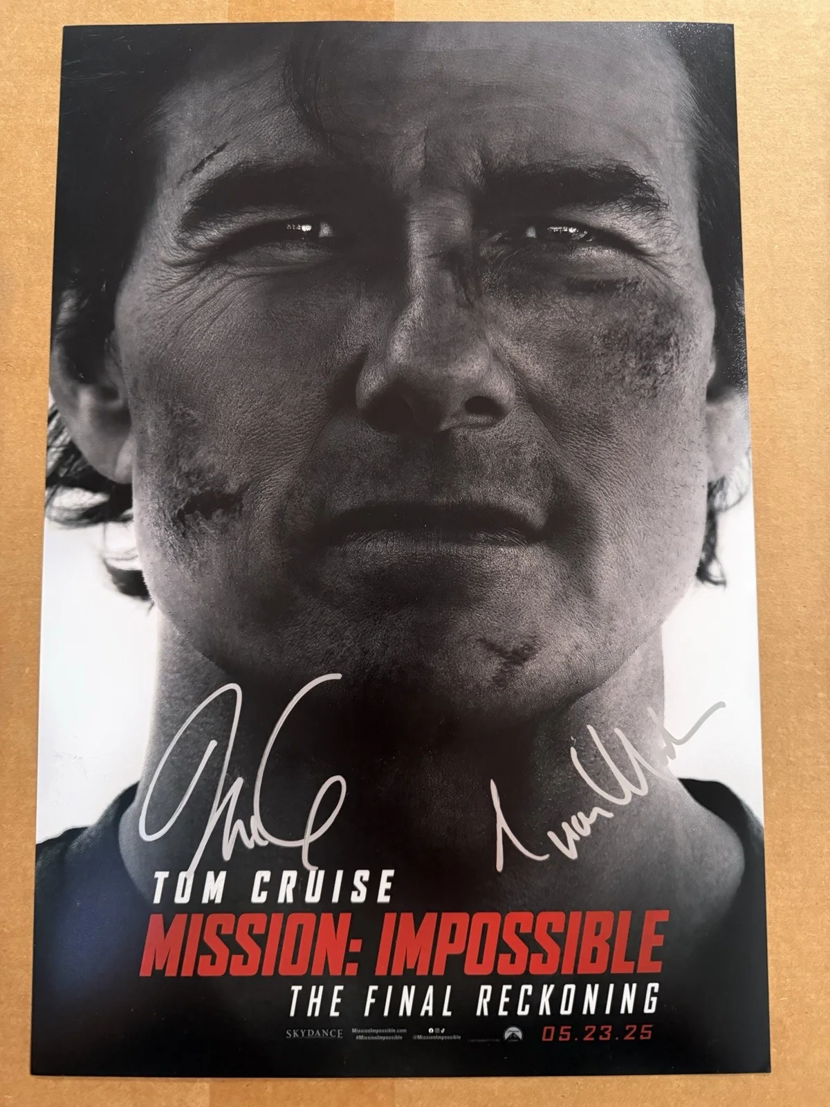 Christopher McQuarrie Esai Morales Signed Mission Impossible Autograph Proof, image 2