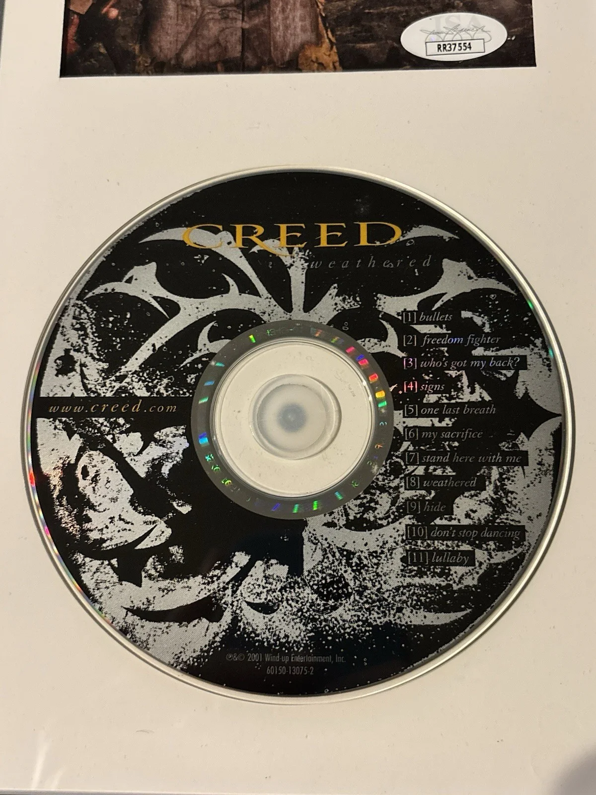 Creed Weathered CD Signed Scott Stapp Autographed JSA Authentic Framed, image 3
