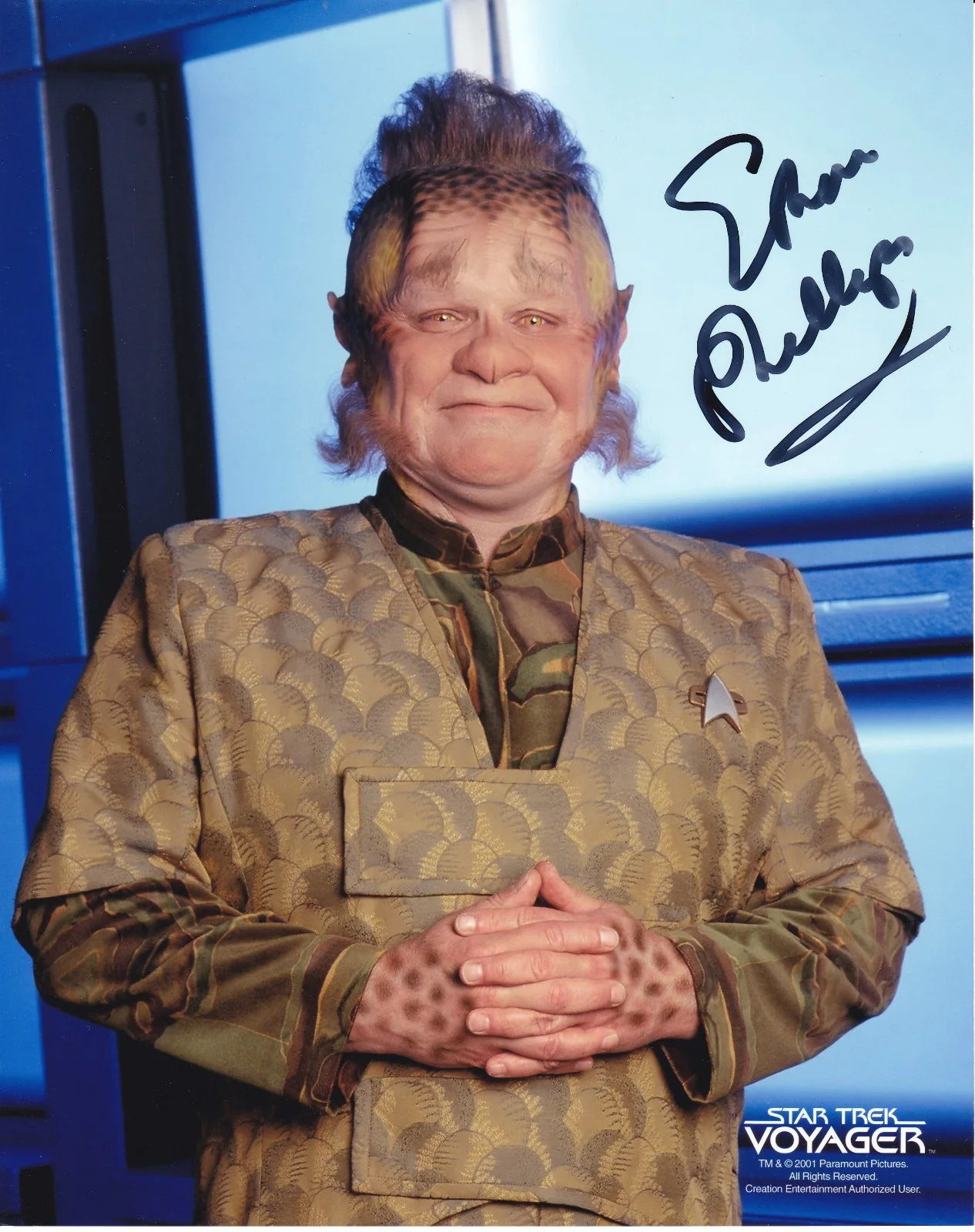 Ethan Phillips — Ethan Phillips Signed Autographed Photo 8x10 as Neelix Star Trek Voyager