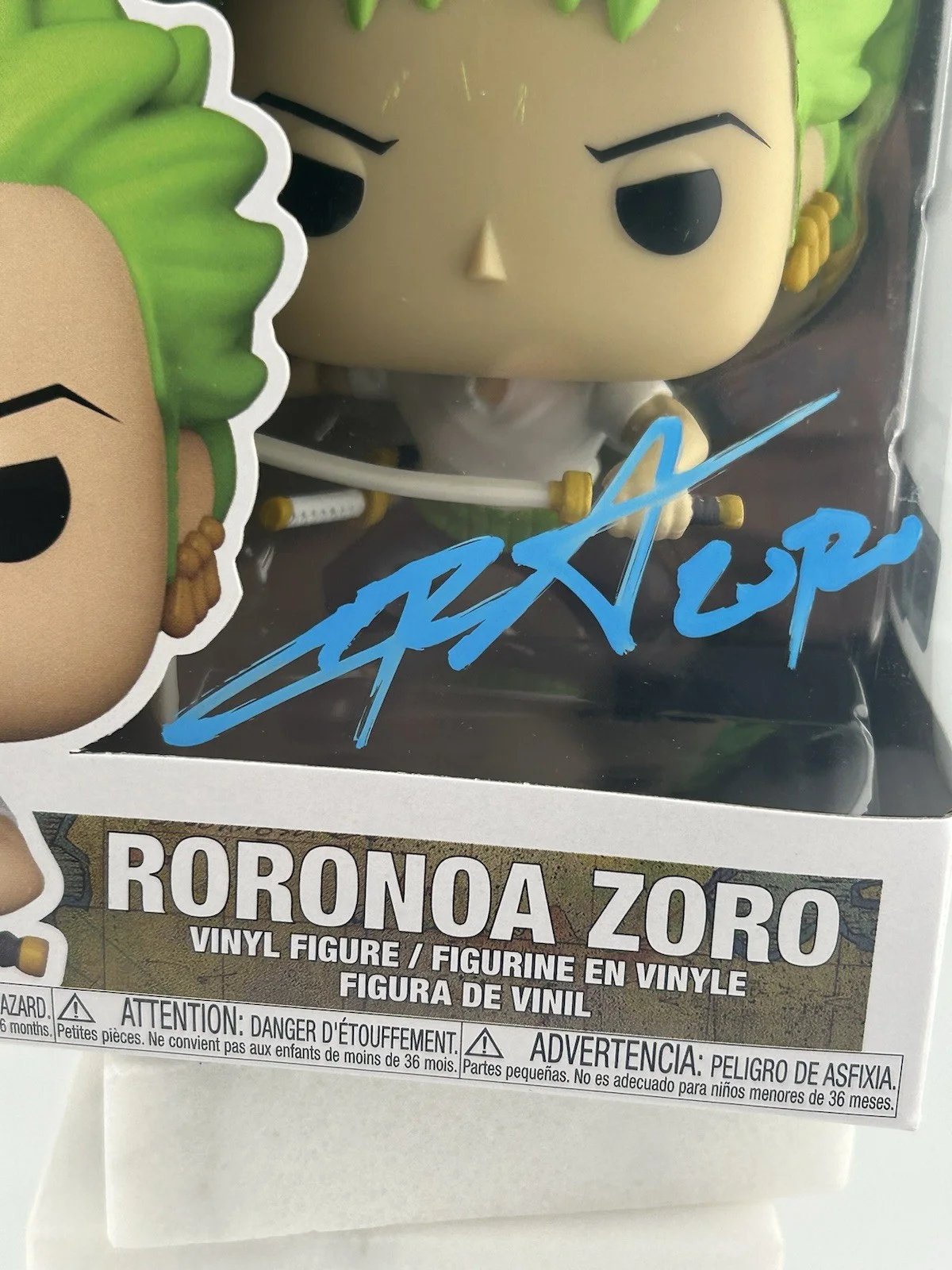 Christopher Sabat — Christopher Sabat Signed Funko One Piece Roronoa Zoro 1775 Chris Blue OC Cert 47, изображение 2