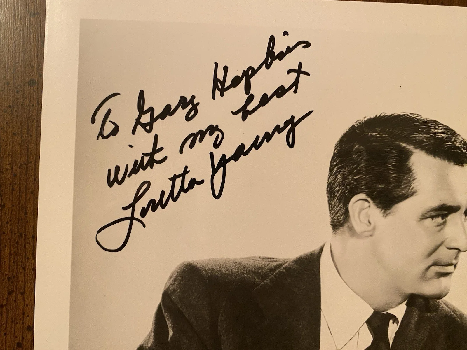 Loretta Young — Loretta Young Signed Autographed Photo w/ Cary Grant With COA The Bishop’s Wife, image 2