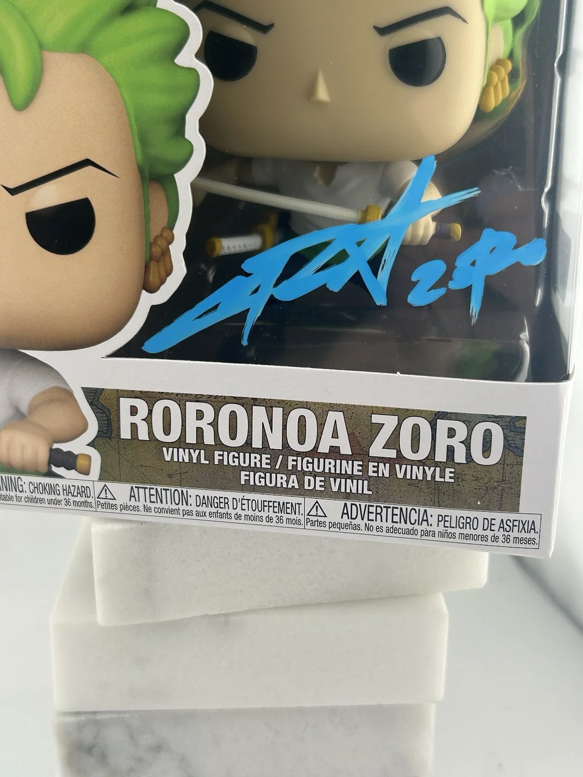 Christopher Sabat — Christopher Sabat Signed Funko One Piece Roronoa Zoro 1775 Chris Blue OC Cert 92, изображение 2