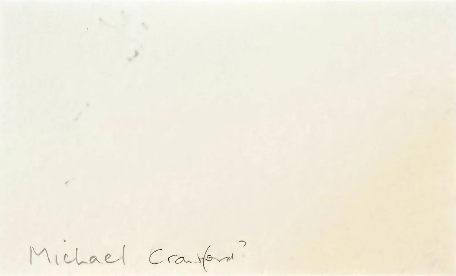 Michael Crawford — MICHAEL CRAWFORD Signed Autographed 3"x 5" INDEX CARD The Phantom of the Opera, image 2
