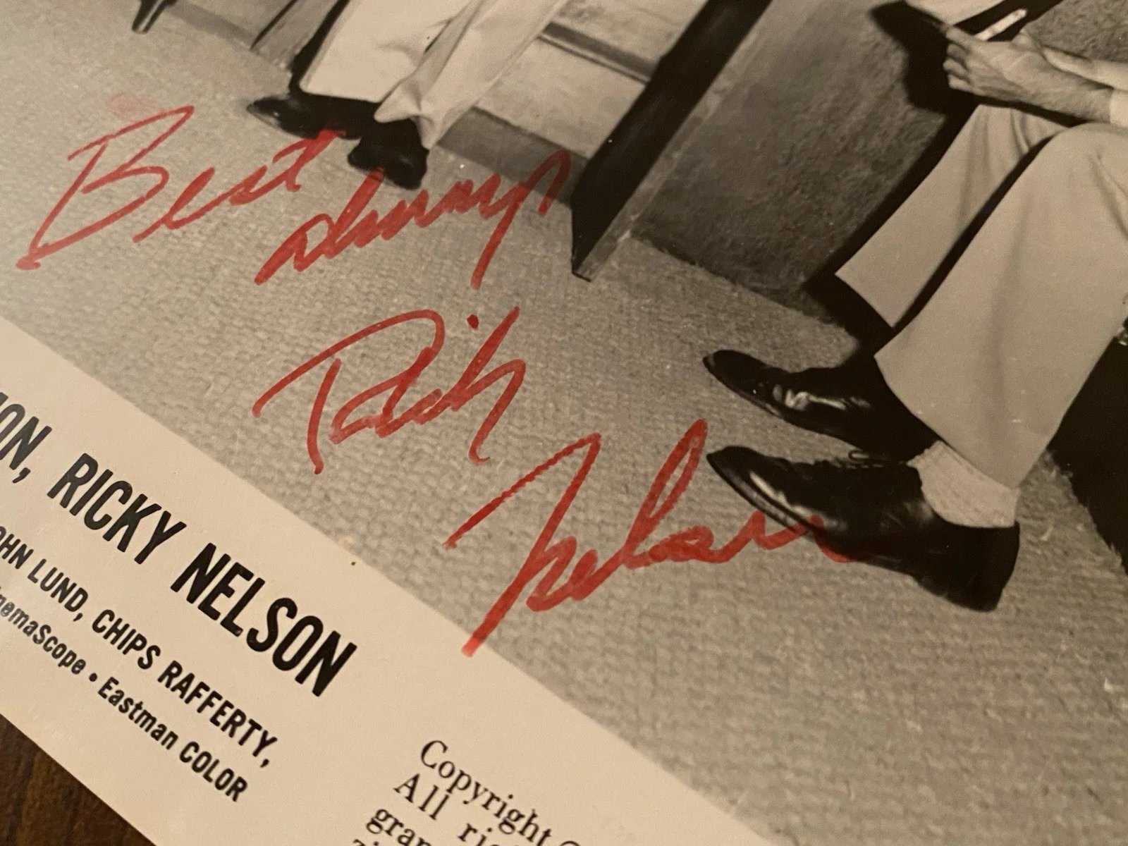 Ricky Nelson — Ricky Nelson Signed Autographed Photo w/ COA The Wackiest Ship In The Army RARE, изображение 4