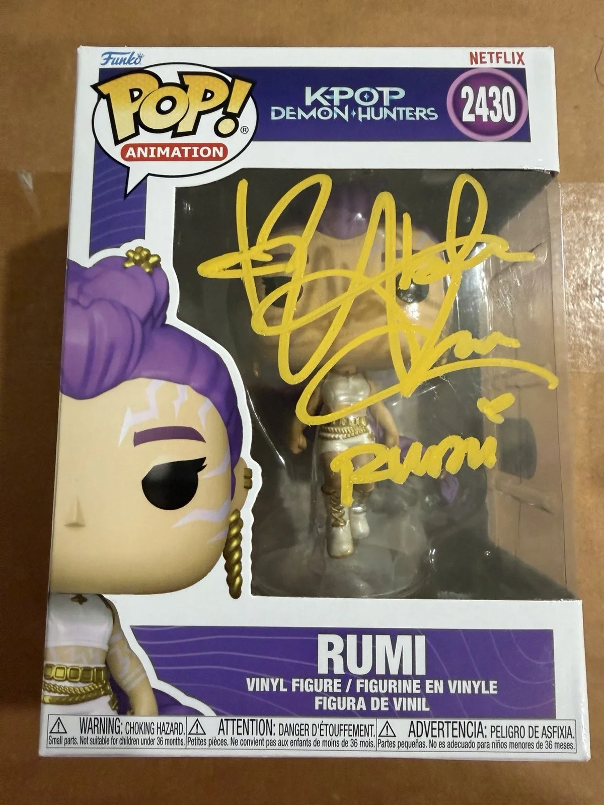 Arden Cho Signed "Rumi" Kpop Demon Hunters Funko 2430 Autograph Proof SWAU COA, image 4