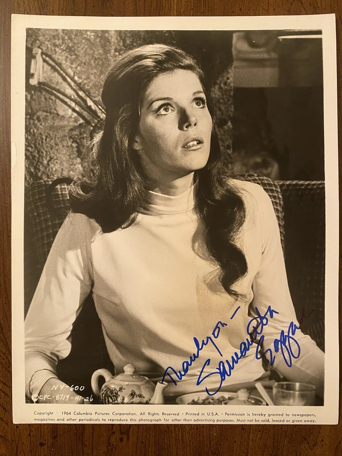Samantha Eggar — Samantha Eggar Signed Autographed Photo With COA The Avengers The Collector