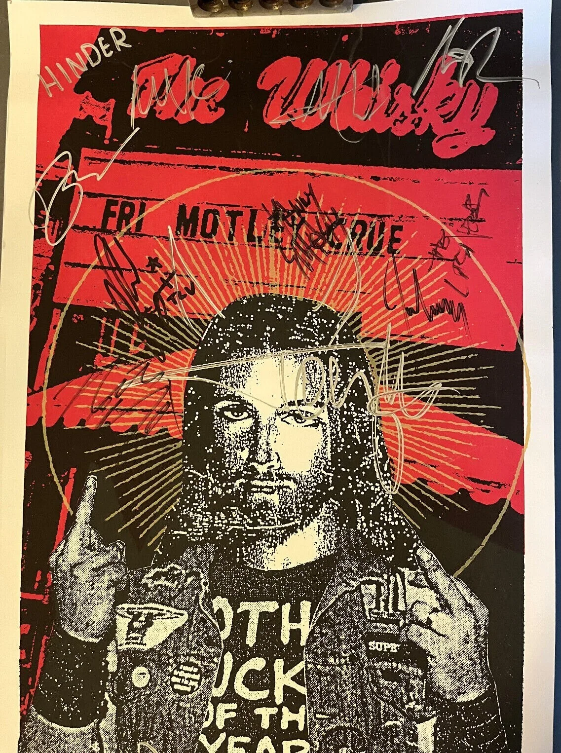 MOTLEY CRUE FULLY SIGNED POSTER W/ OTHER ACTS FULL COA ROGER EPPERSON NICE SIGS!, image 2