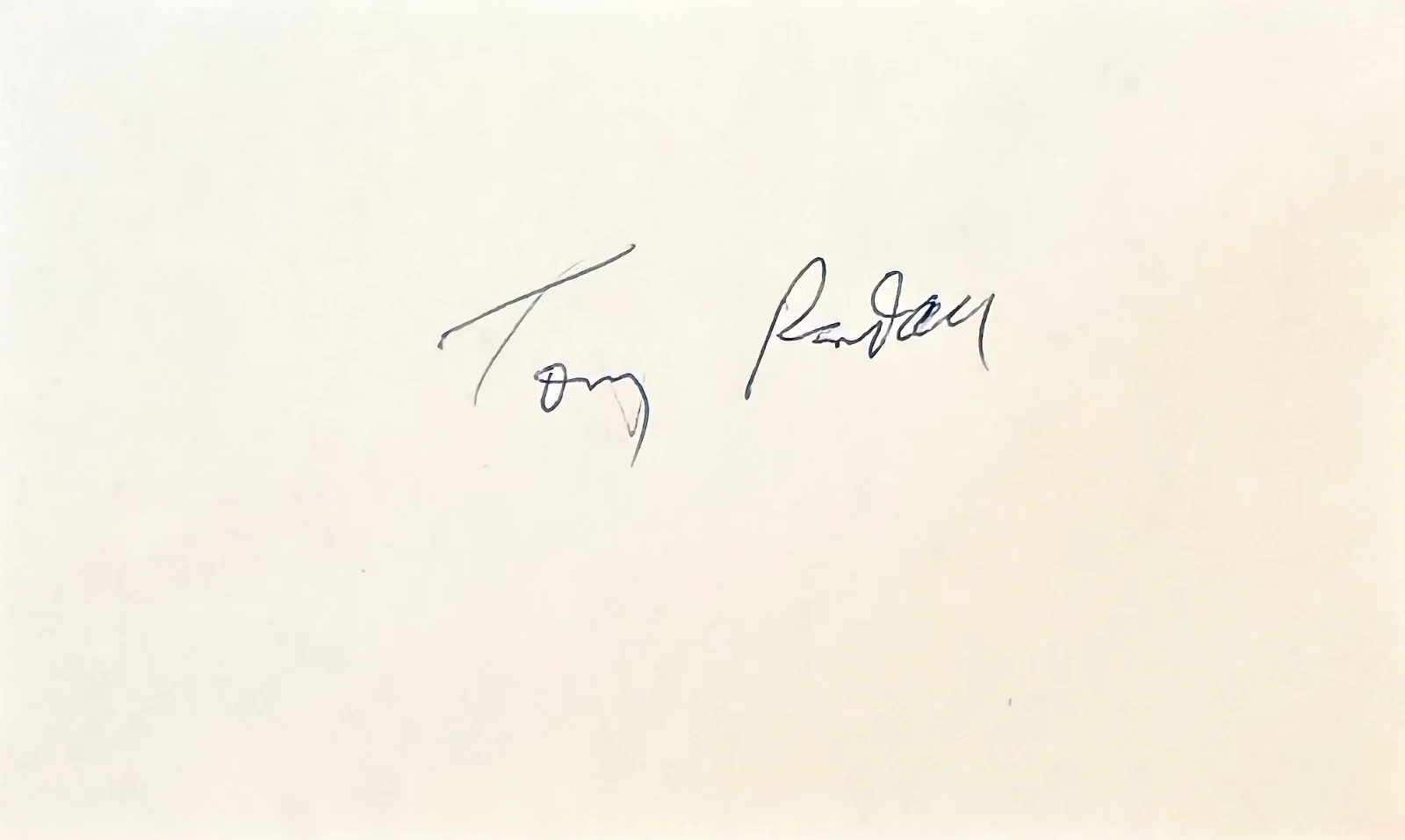 Tony Randall — TONY RANDALL Signed Autographed 3x5 INDEX CARD The Odd Couple 7 Faces of Dr. Lao, изображение 3