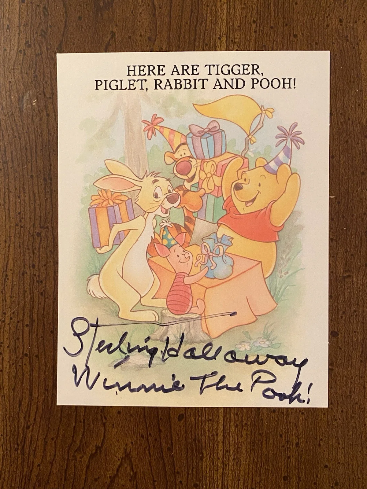 Sterling Holloway — Sterling Holloway Signed Autographed Photo With COA Winnie The Pooh VERY RARE